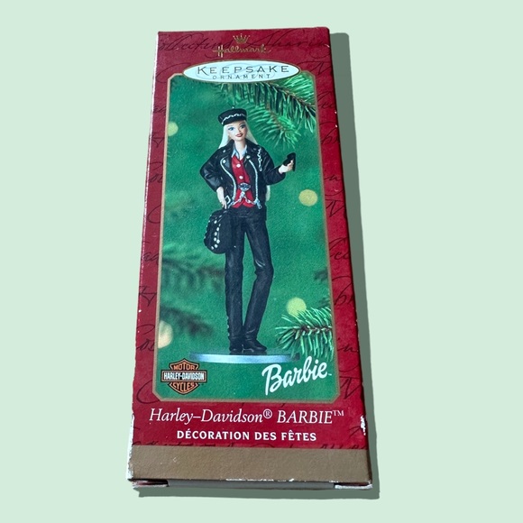 Hallmark Keepsake Ornament Barbie Harley-Davidson Barbie Christmas 2000 Preowned - Picture 2 of 9